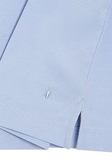 Baby Blue Zipper Polo t-shirt – Mercerized Supima