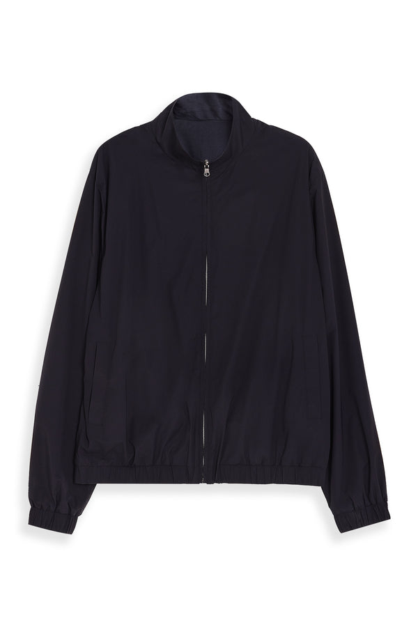 Navy Marfil Windbreaker – Double-Sided Kiton Fabric