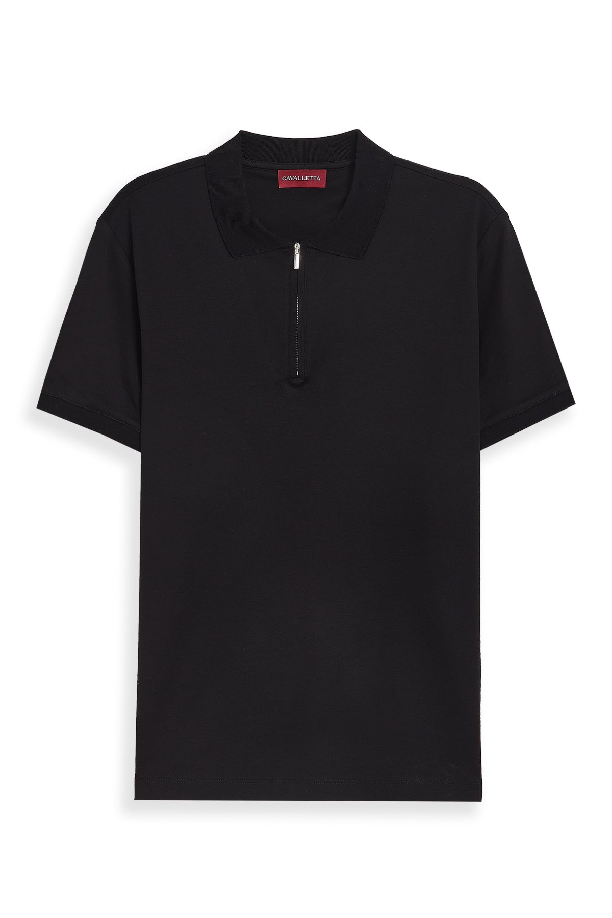 Black Polo Zipper Polo t-shirt – Mercerized Supima