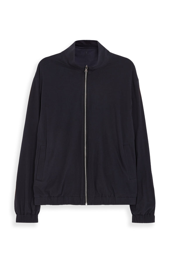 Navy Marfil Windbreaker – Double-Sided Kiton Fabric