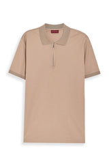 Sand Zipper Polo t-shirt – Mercerized Supima