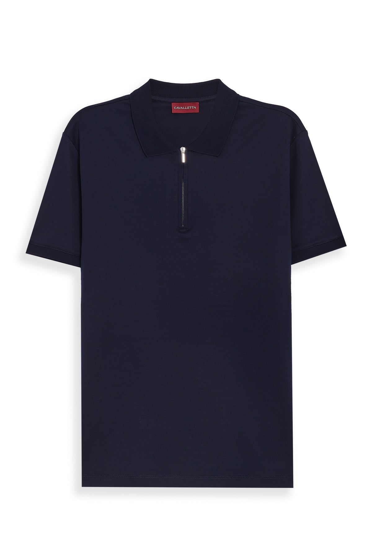 Navy Polo Zipper Polo t-shirt – Mercerized Supima
