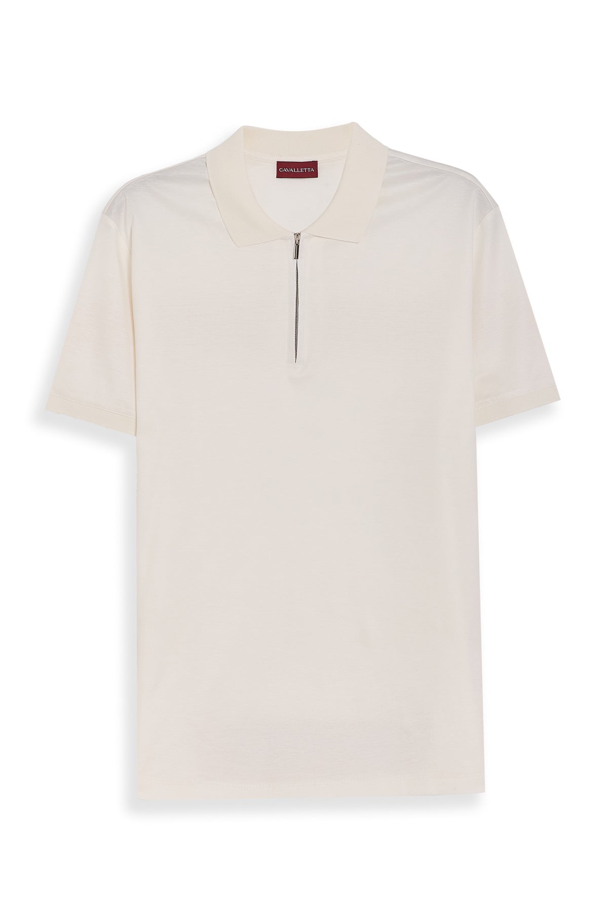 White Polo Zipper Polo t-shirt – Mercerized Supima