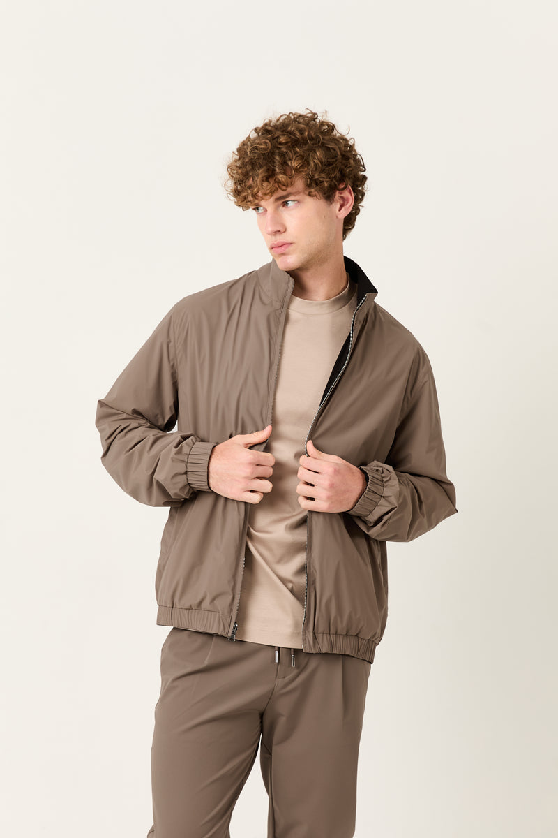 Sand Marfil Windbreaker – Double-Sided Kiton Fabric