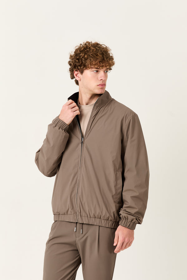 Sand Marfil Windbreaker – Double-Sided Kiton Fabric