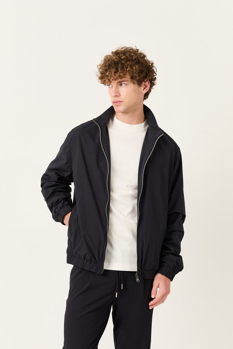 Navy Marfil Windbreaker – Double-Sided Kiton Fabric