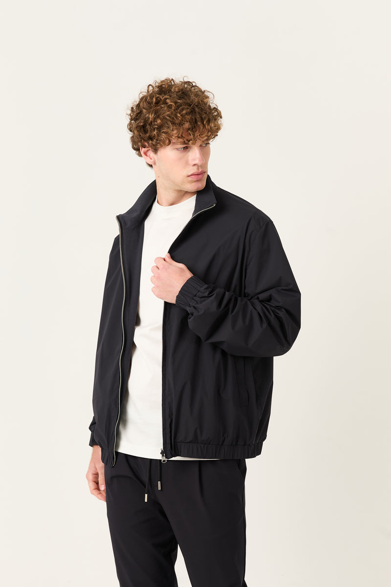 Navy Marfil Windbreaker – Double-Sided Kiton Fabric