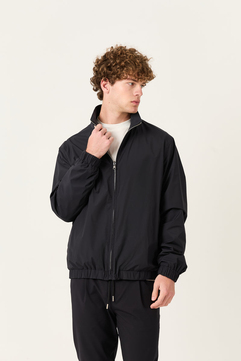 Navy Marfil Windbreaker – Double-Sided Kiton Fabric