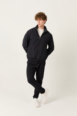 Navy Marfil Windbreaker – Double-Sided Kiton Fabric