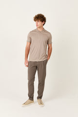 Sand Zipper Polo t-shirt – Mercerized Supima
