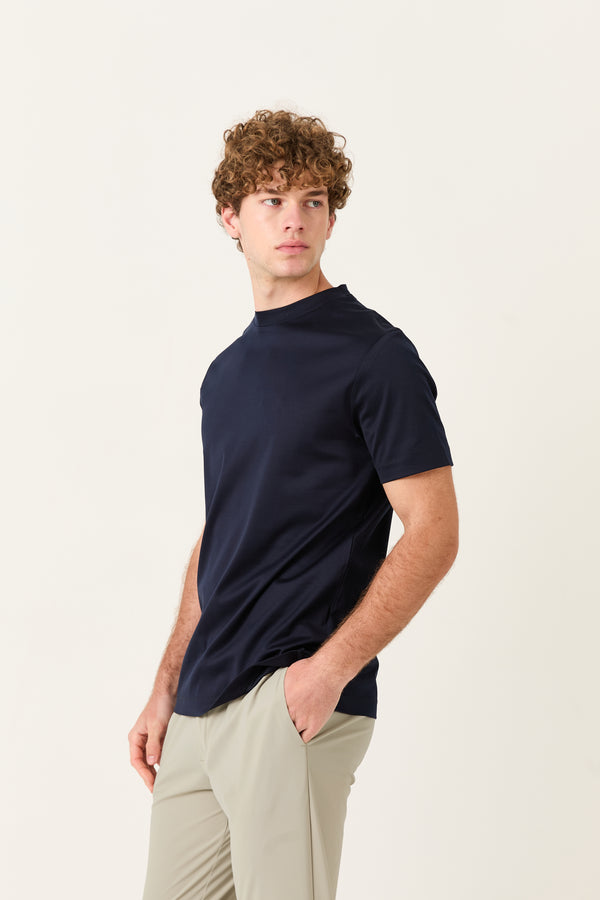 Navy Mercerized Supima T-shirt