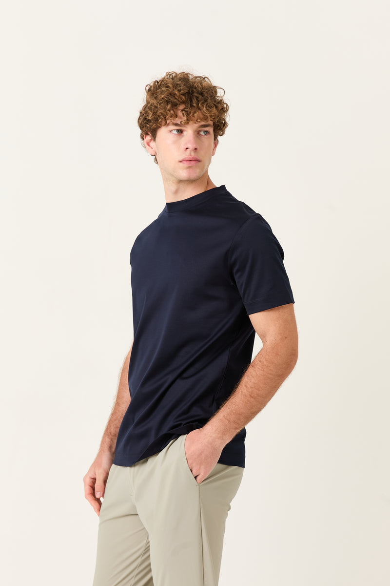 Navy Mercerized Supima T-shirt
