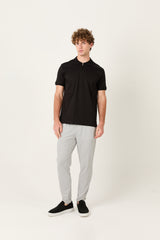 Black Polo Zipper Polo t-shirt – Mercerized Supima