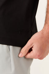 Black Polo Zipper Polo t-shirt – Mercerized Supima