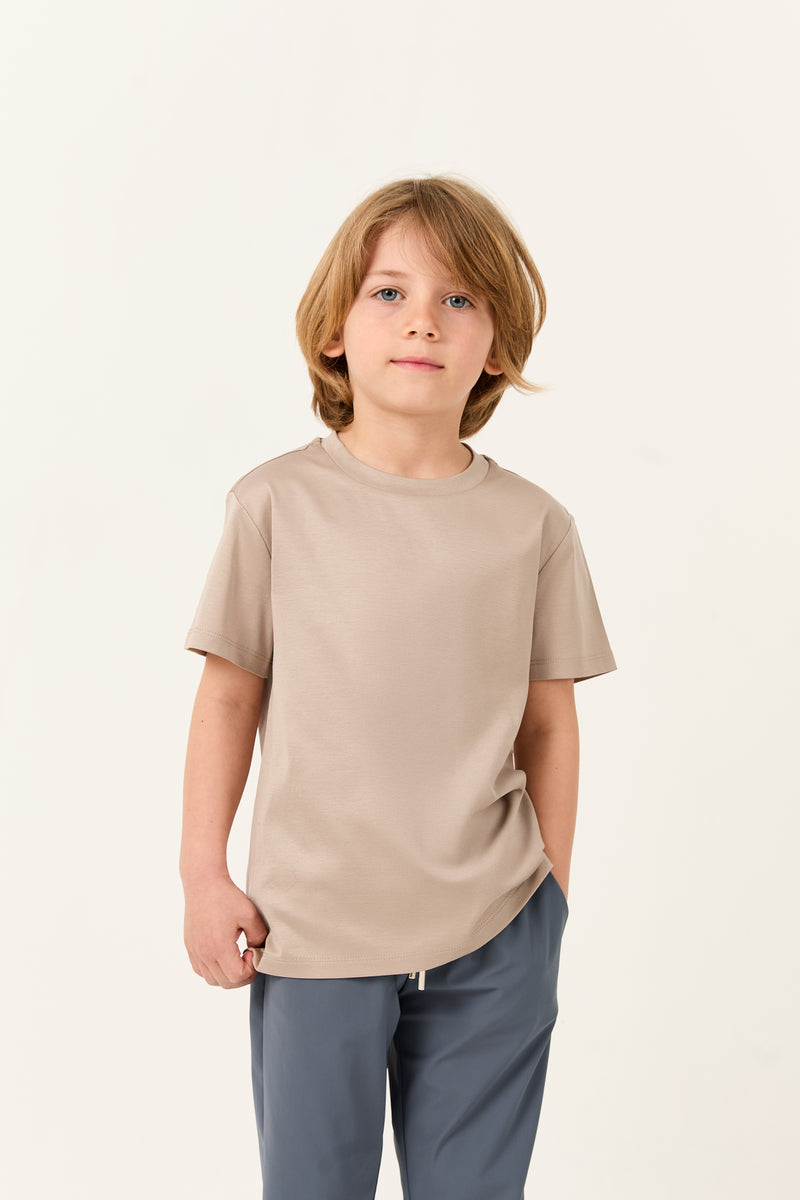 Cavalletta Kids T-shirt – Mercerized Supima Sand
