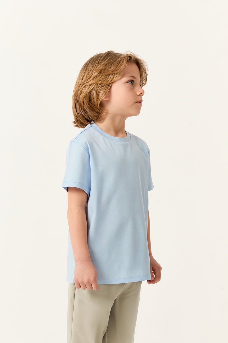 Cavalletta Kids T-shirt – Mercerized Supima Baby Blue